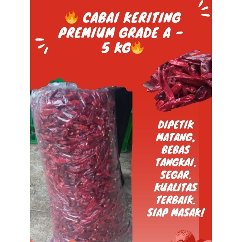 

cabai keriting PREMIUM tanpa tangkai 5 KG