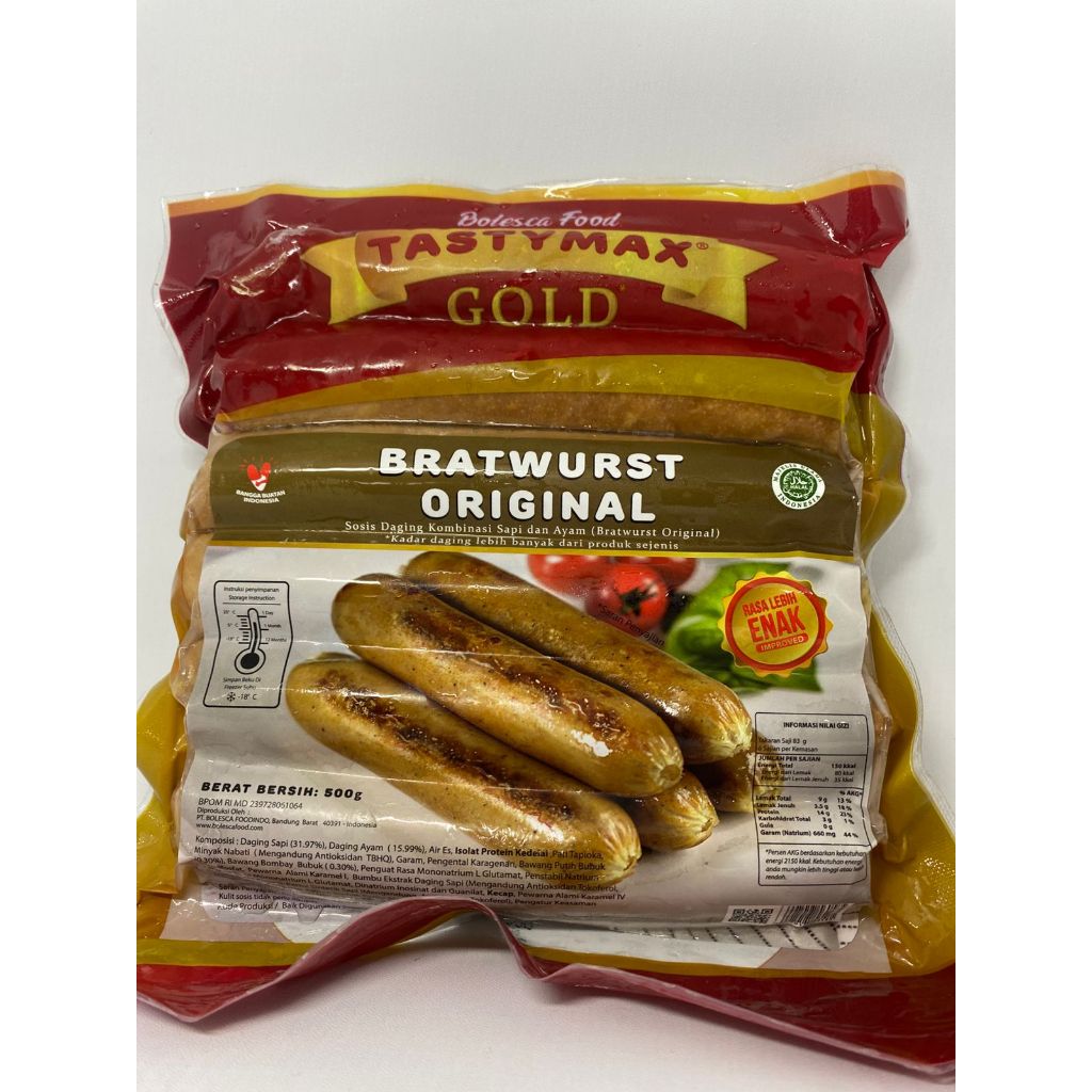 

Tasty Max Sosis Daging Kombinasi Ayam Bratwurst Original