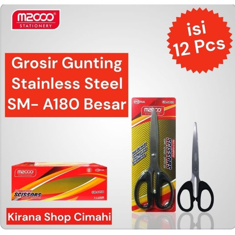 

1 Lusin / Grosir 1 Box Gunting Besar SM-A180 isi 12 Pcs / M2000
