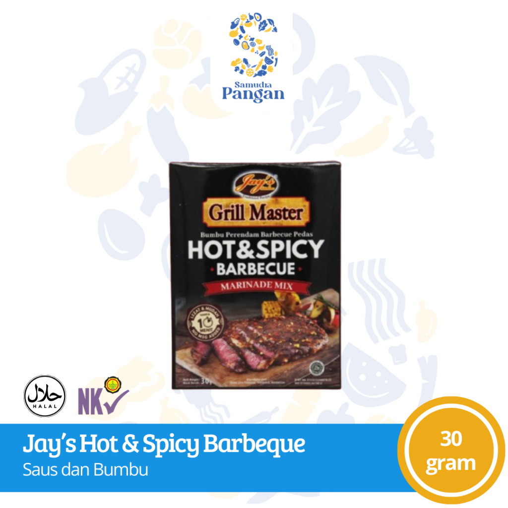 

Jays Hot and Spicy Barbeque Bumbu Marinasi Barbeque 30 Gram