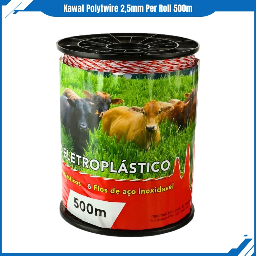 Kawat Listrik Polytwire diameter 2.5mm Kabel Kawat Serabut Pagar Listrik 500M
