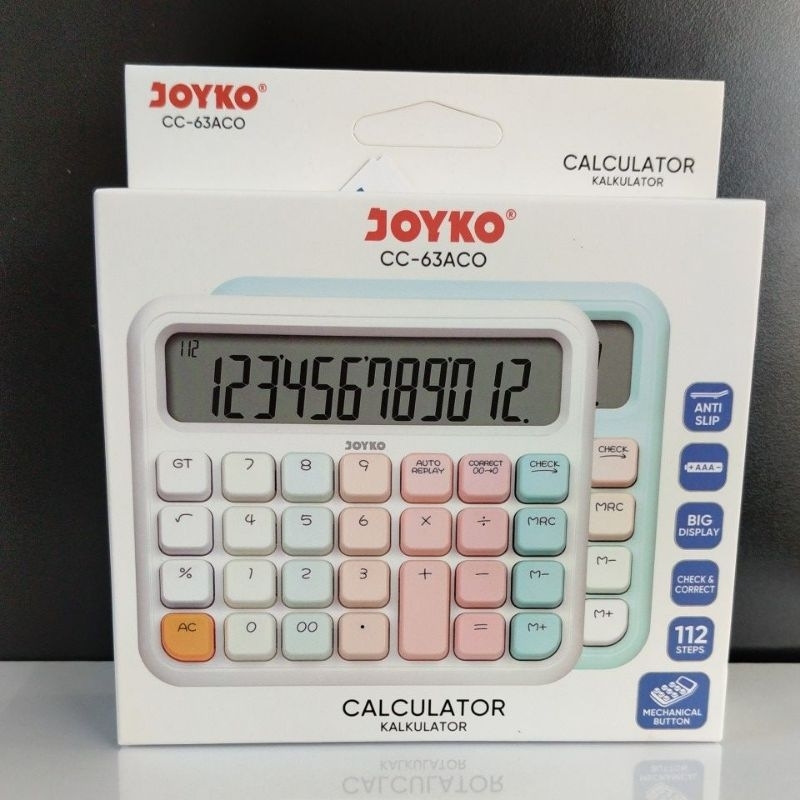 

JOYKO - Calculator Fancy 12 Digits / Kalkulator Lucu 12 Digit / Kalkulator Aesthetic