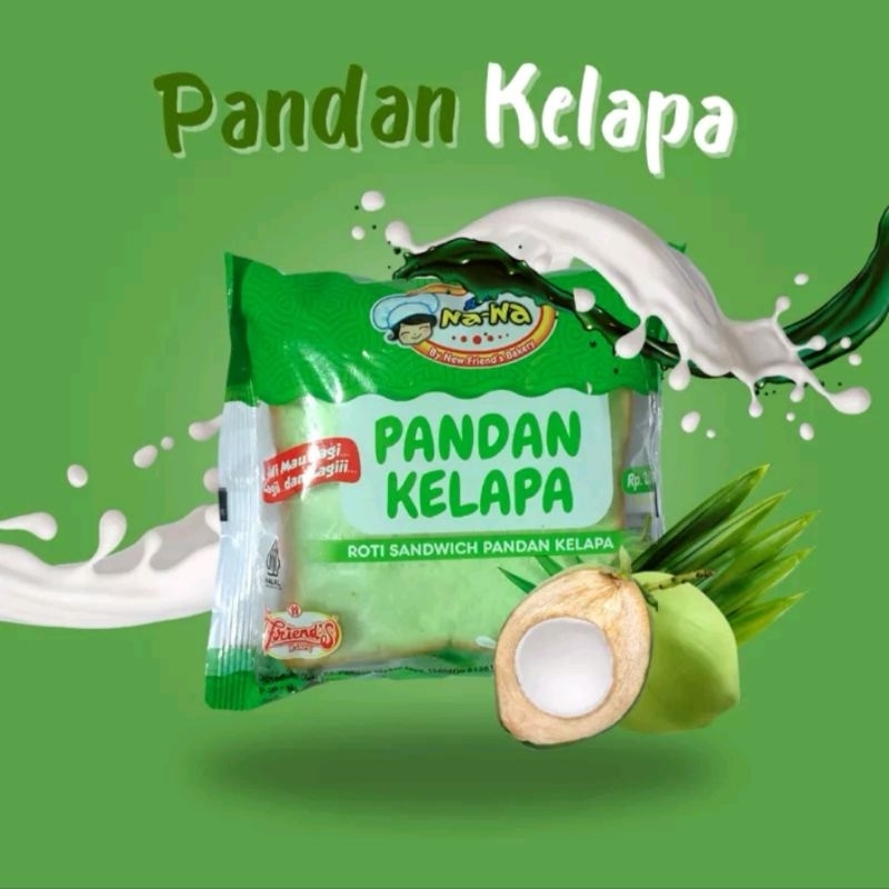 

Roti Nana Sandwich Rasa Pandan Kelapa (isi 5 pcs) Varian Rasa