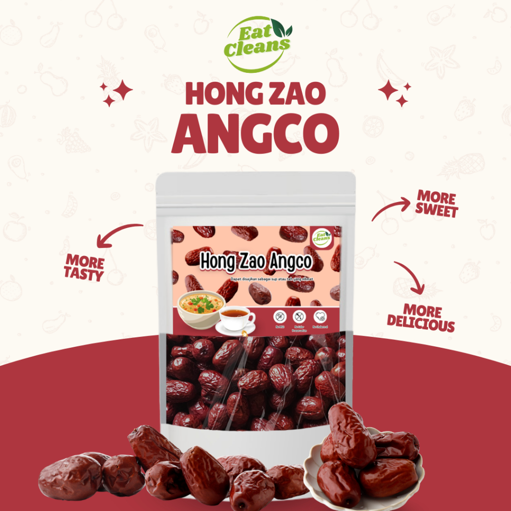 

(Premium Red Dried Dates) Hong Zhao Kurma Merah Jujube - Angco Ang co Hongzao Hong Zao Red Dates Kurma Merah