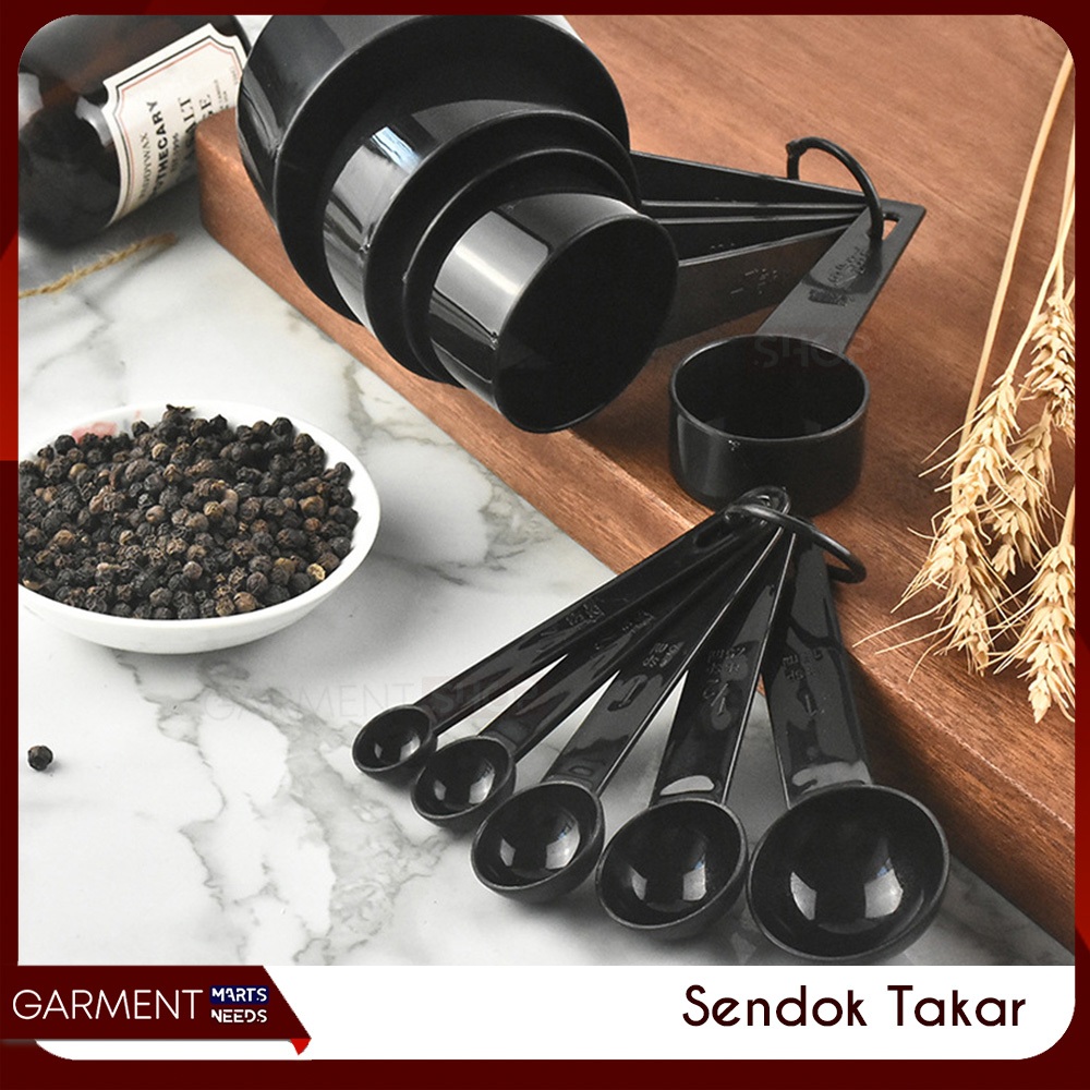 1 Set Sendok Takaran Bumbu Memasak Ukuran Gram ML Spoon Tea Minuman Coffe Bake Chef Resto Kitchen Ba