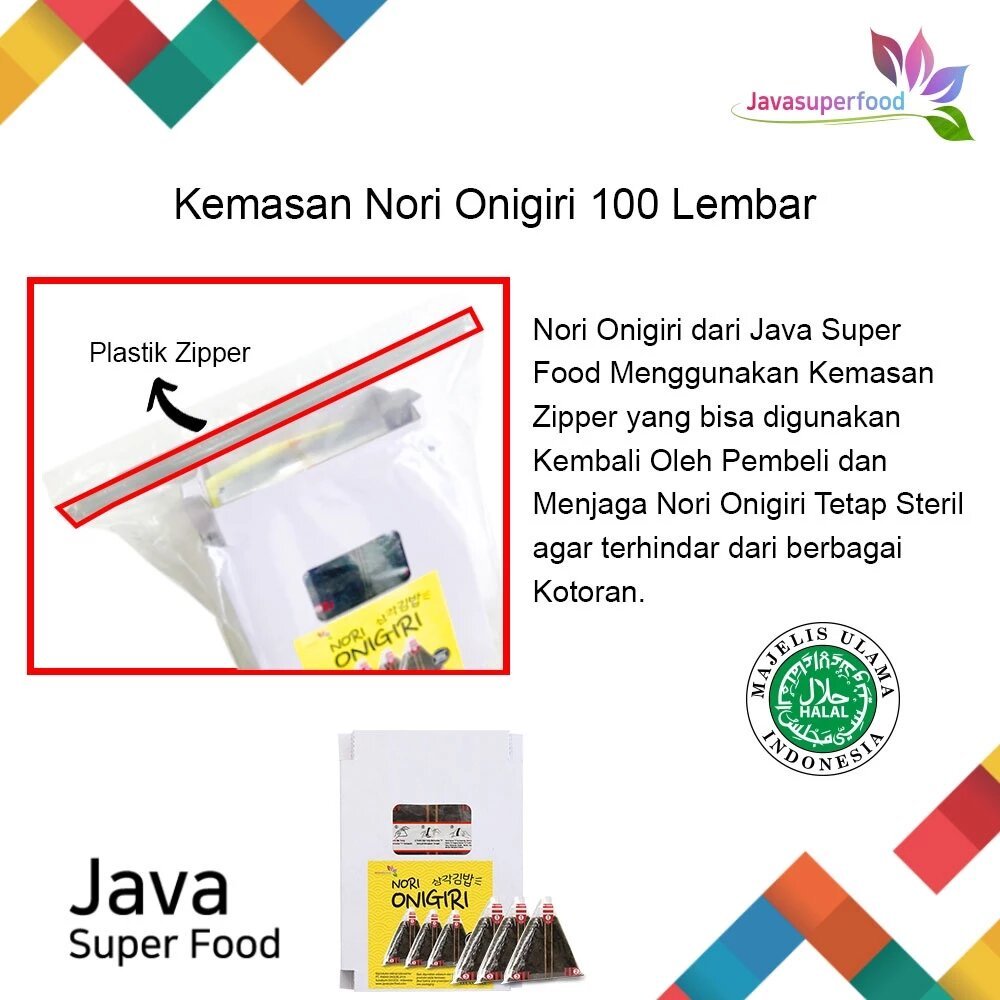 

Ay00! NONIGIRI NWrapper Khusus Bungkus NTriangle / Sushi N100 Lembar