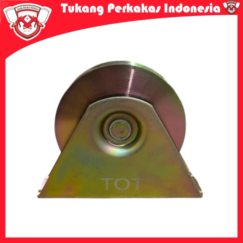 tot roda Gerbang pagar Roda pagar rumah model V 80 mm Roda besi pagar roda