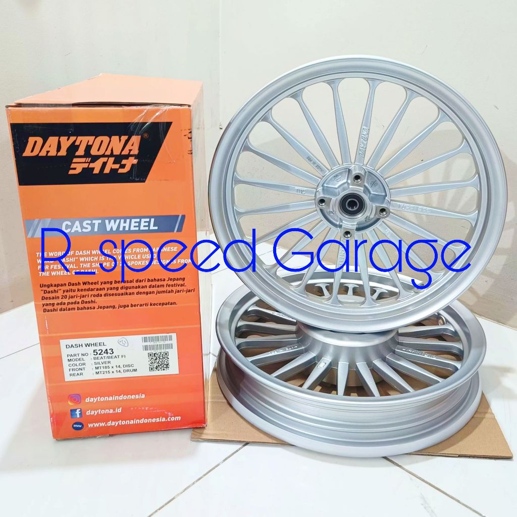 VELG DAYTONA DASH WHEEL CLASSIC 1.85 2.15 RING 14 BEAT KARBU SCOOPY SPACY VARIO 110 KARBU CW TECHNO