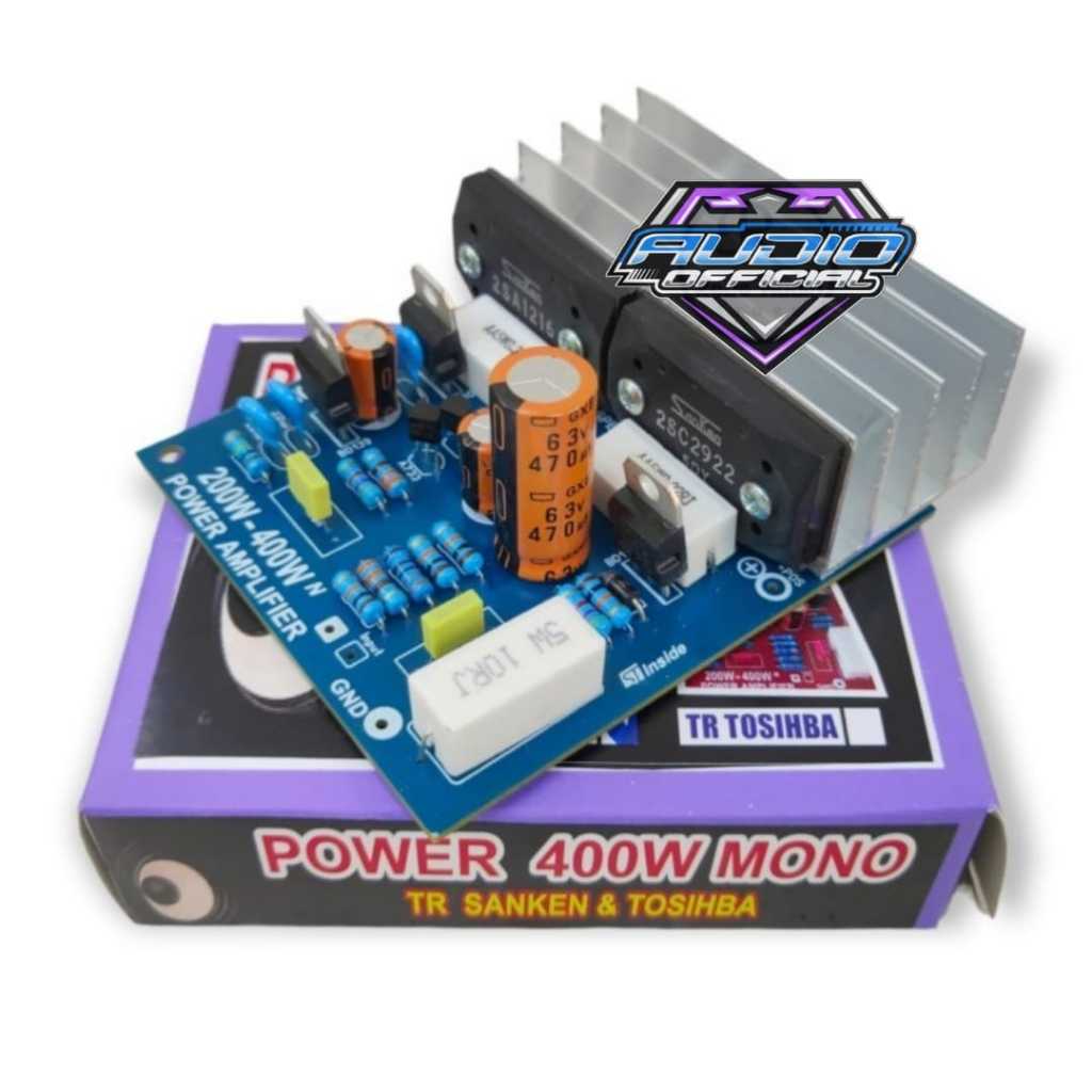 PA Power Aktif 400 watt mono + Transistor Final SANKEN 5DY 2SA1216 & 2SC2922