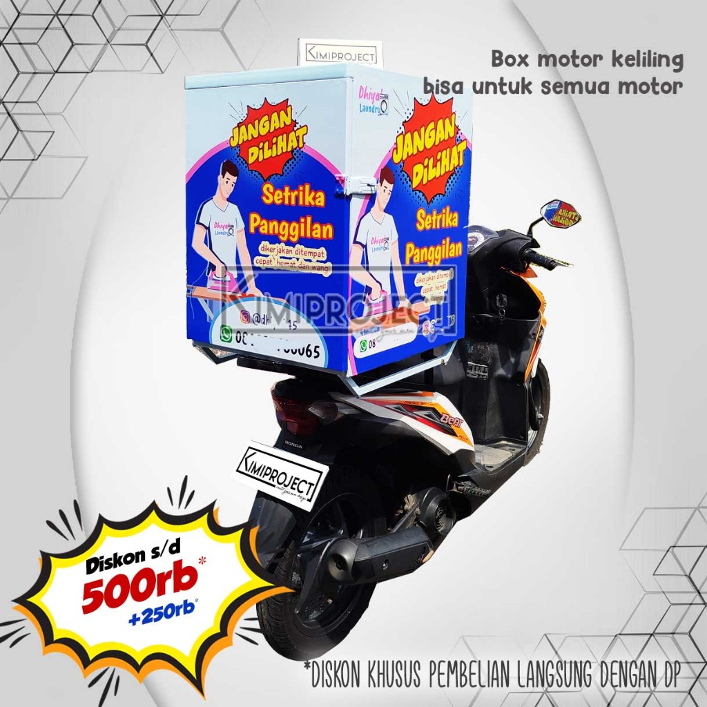 Box motor delivery makanan minuman laundry setrika keliling