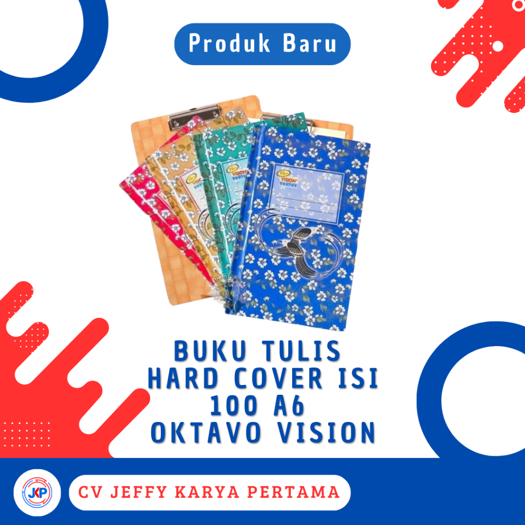 

Buku Tulis Hard Cover isi 100 A6 Oktavo Vision