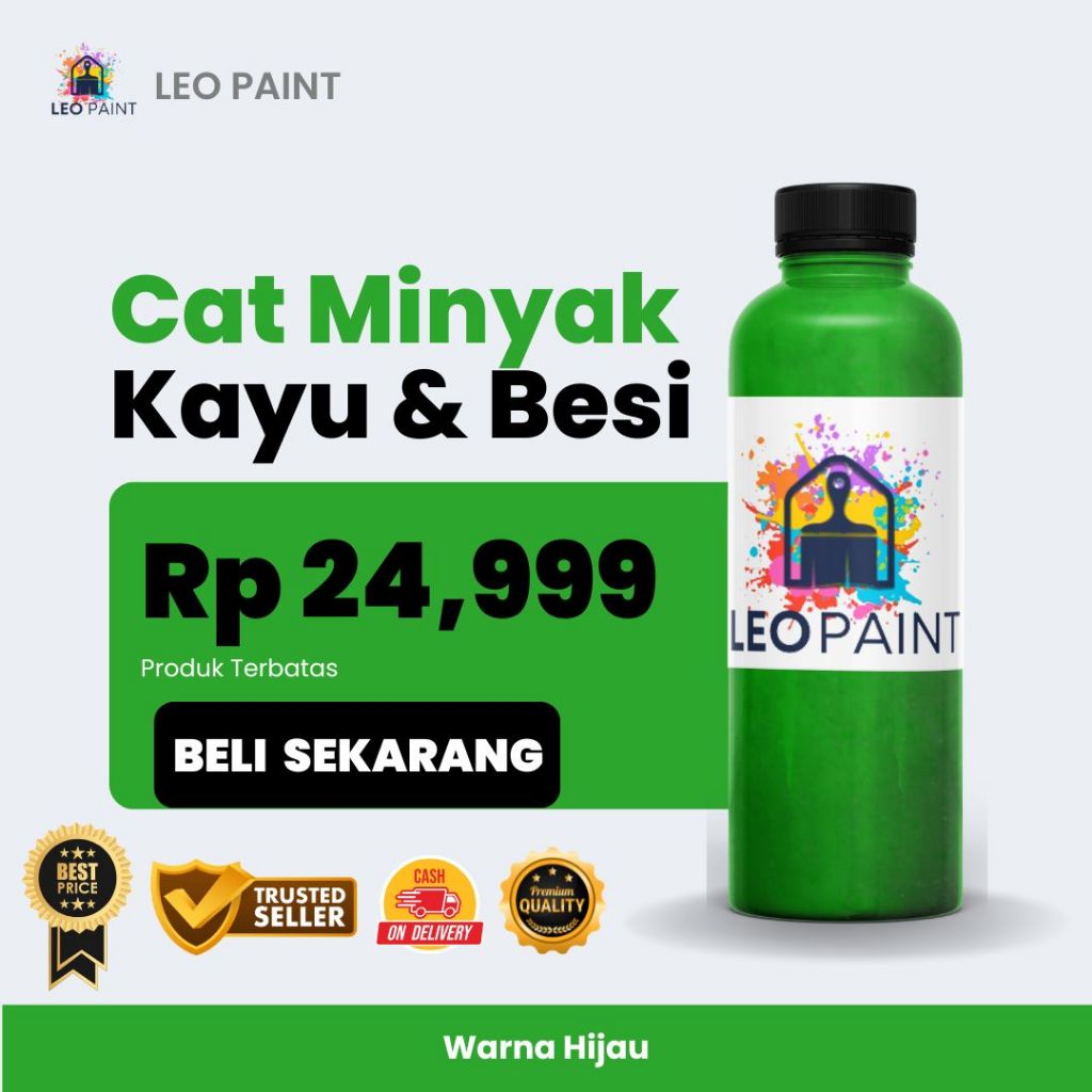 Cat Minyak Serbaguna Untuk Kayu Besi Mengkilap Warna Hijau