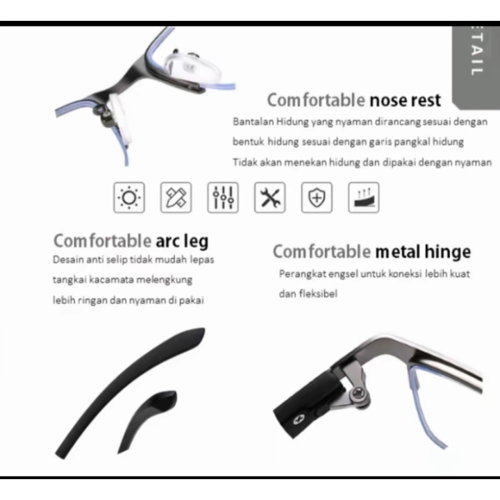 Kacamata Baca Lensa Plus +100 Sd +300 Ori Asli 100% Kacamata Pria Wanita Reading Glasses