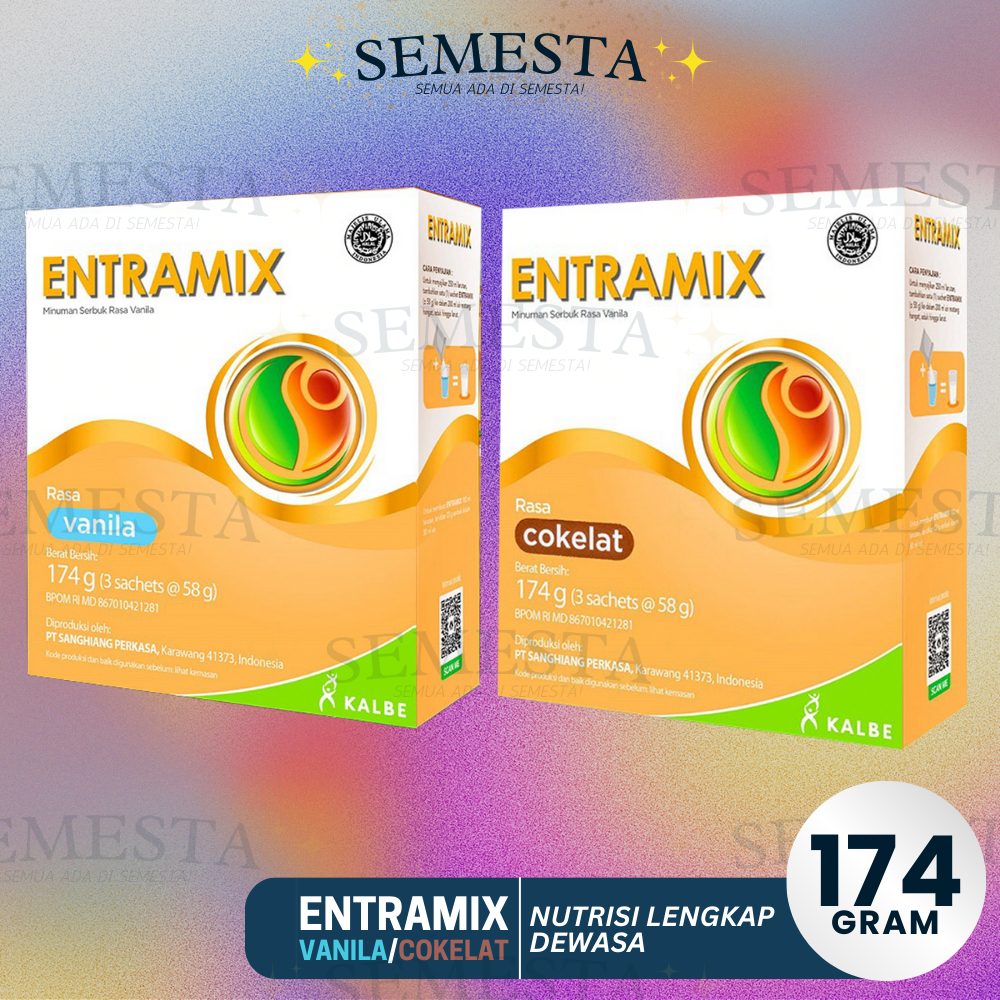 

ENTRAMIX 174 gram Vanila/Cokelat - Nutrisi Lengkap Dewasa