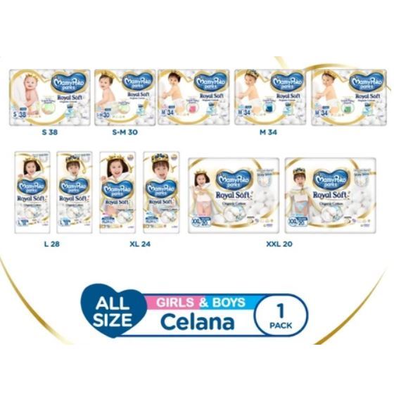 Pampers Diapers Popok Bayi Mamy poko Royal Soft NB/S/M/L/XL/XXL