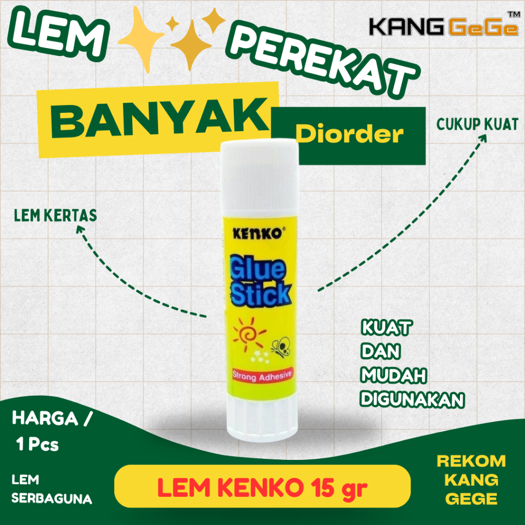 

KENKO STICK 15 GRAM LEM KERTAS LEM STICK