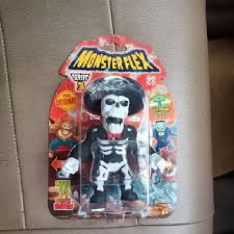 Monster Flex SERIES 3 MEXICAN SKELETON VARIAN EMCO MONSTERS STRETCHY SERI TIGA stretch mainan monste