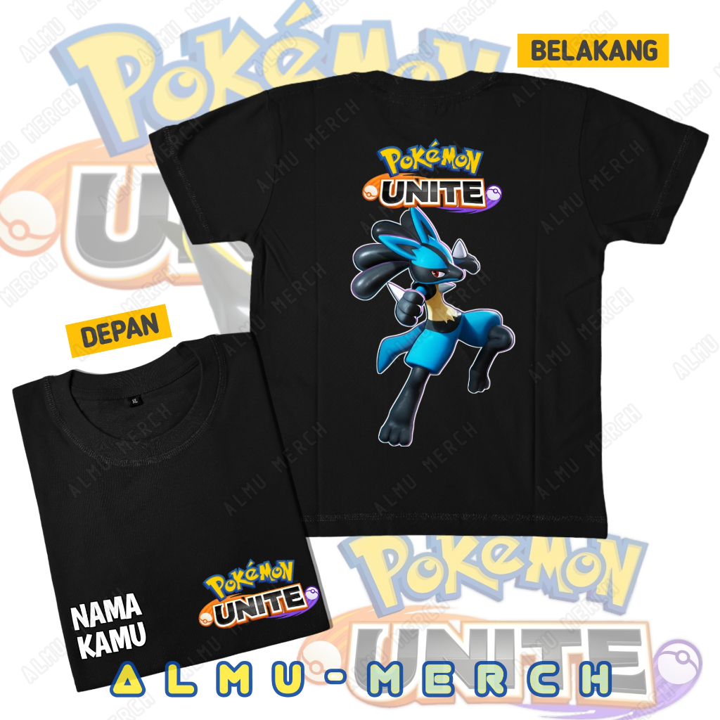 Kaos Lengan Pendek Anak Pokemon Unite Pokemon Lucario