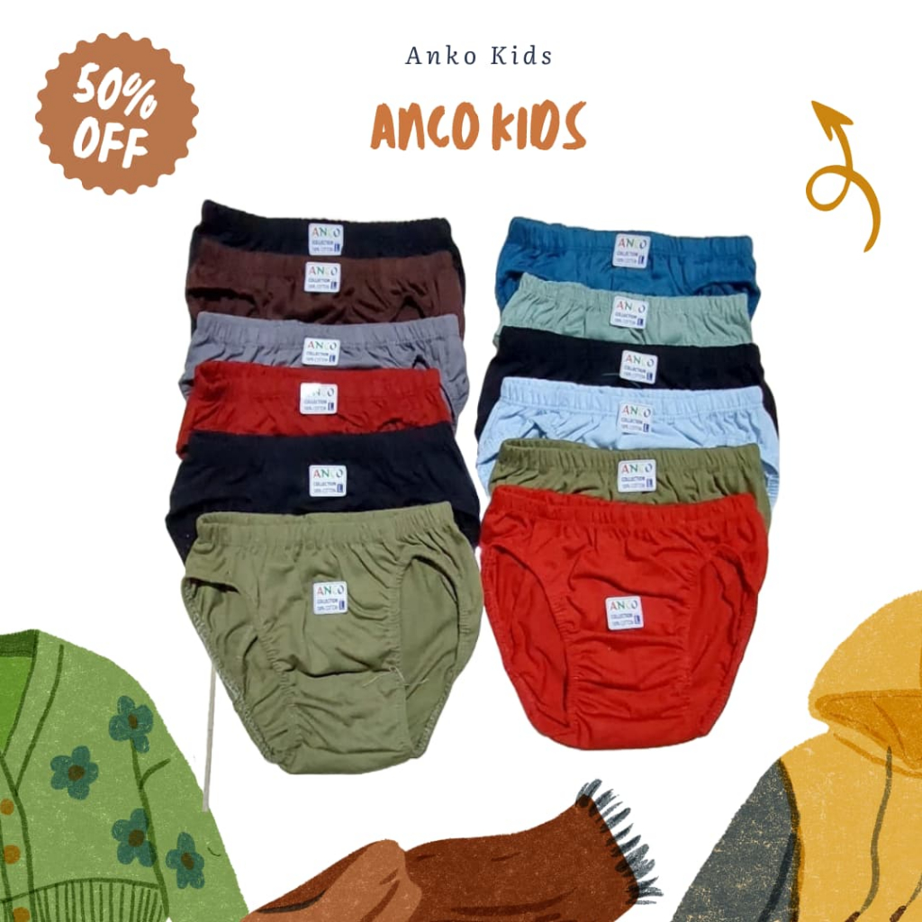 12 PCS CELANA DALAM ANAK LAKI LAKI