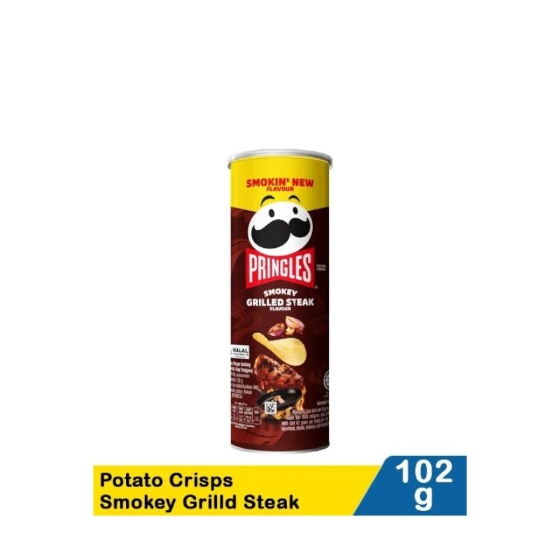 

Pringles Potato Crisps Smokey Grilled Steak102G