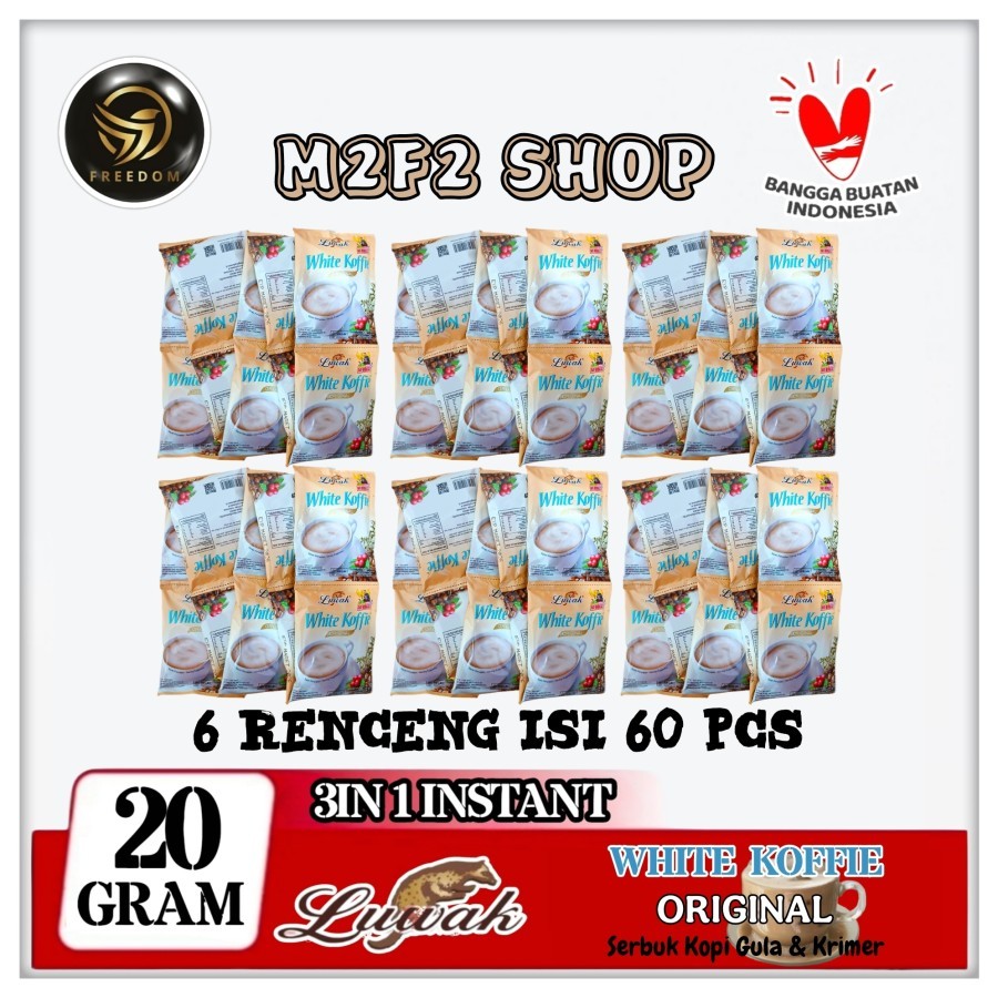 

Luwak White Koffie Original | Kopi Bubuk 3in1 Instant Sachet - 20 gr (Kemasan 6 Renceng)