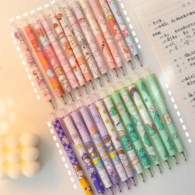 

Pulpen Kawai karakter Tombol Mekanik Cetekan 0.5mm
