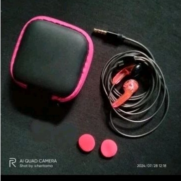 Earbuds Headset KGIS Merah Transparan Special Edition Recable New Batch