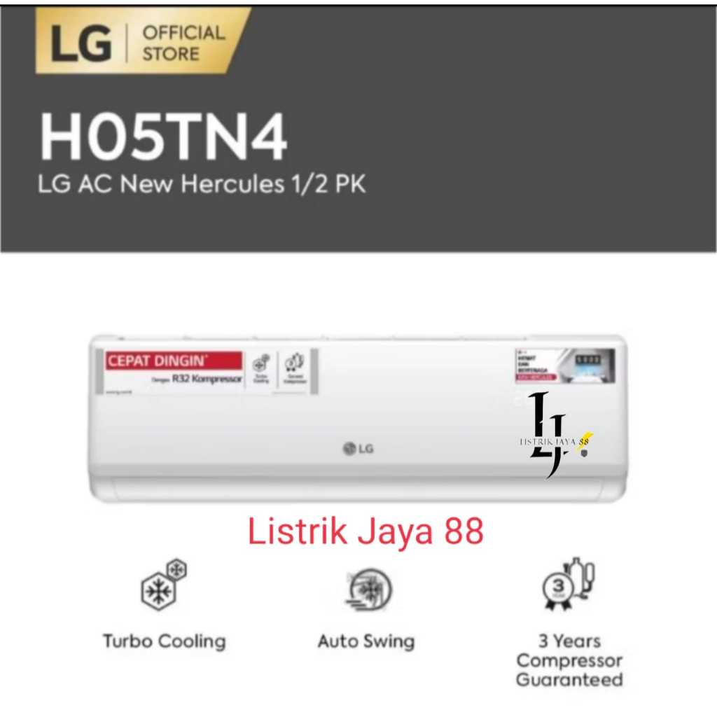 AC LG 1/2 PK H05TN4 - Hemat Listrik, Pendingin Cepat, Suara Halus | Garansi Resmi LG