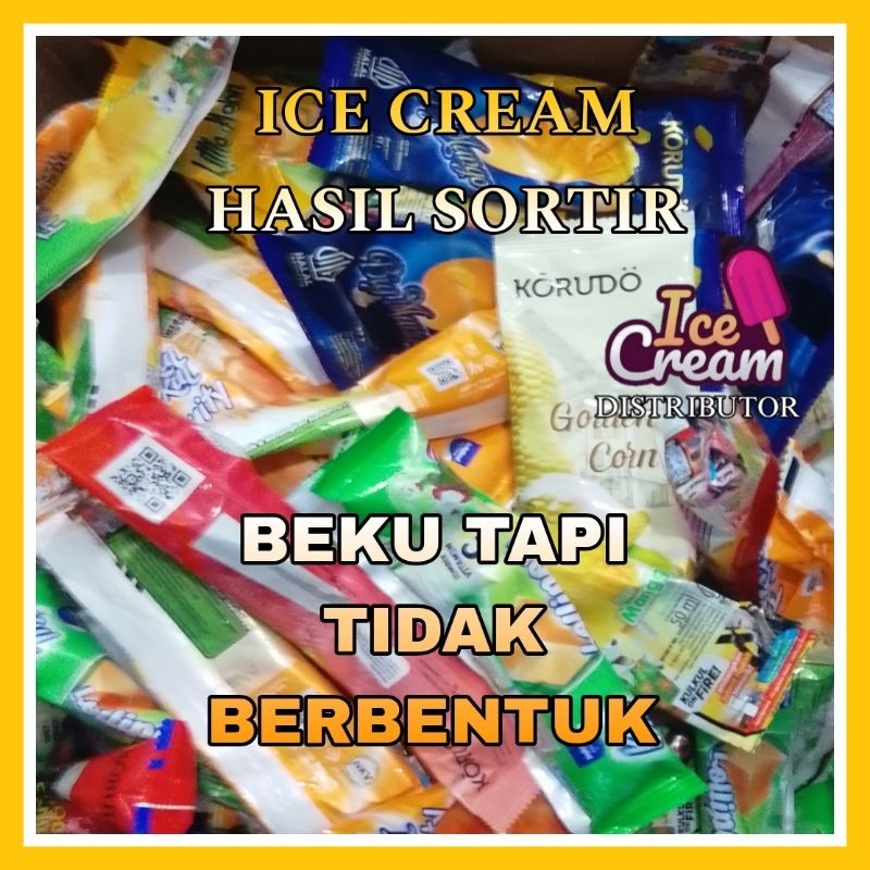 

Ice Cream Sortiran Masih Beku tidak berbentuk