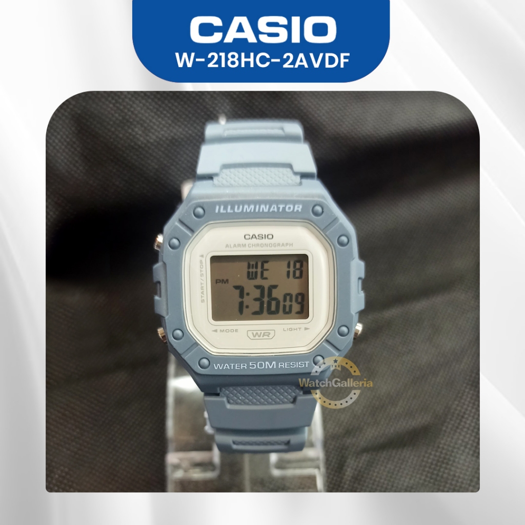 Jam Tangan Casio General W-218HC-2AVDF/W-218HC-2AVDF/W-218HC- Original Murah
