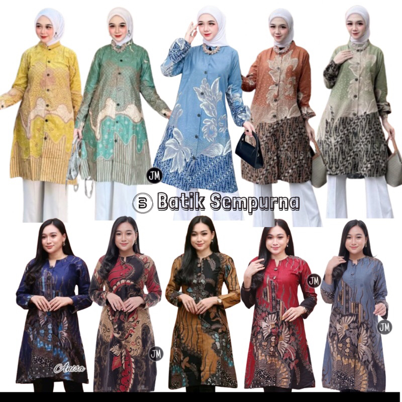 Tunik Batik Model Kancing Depan Terbaru