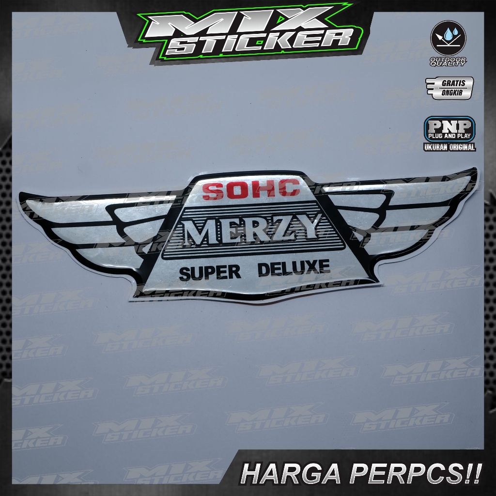 Emblem timbul kawasaki binter merzy / emblem sayap binter merzy / emblem box aki binter merzy