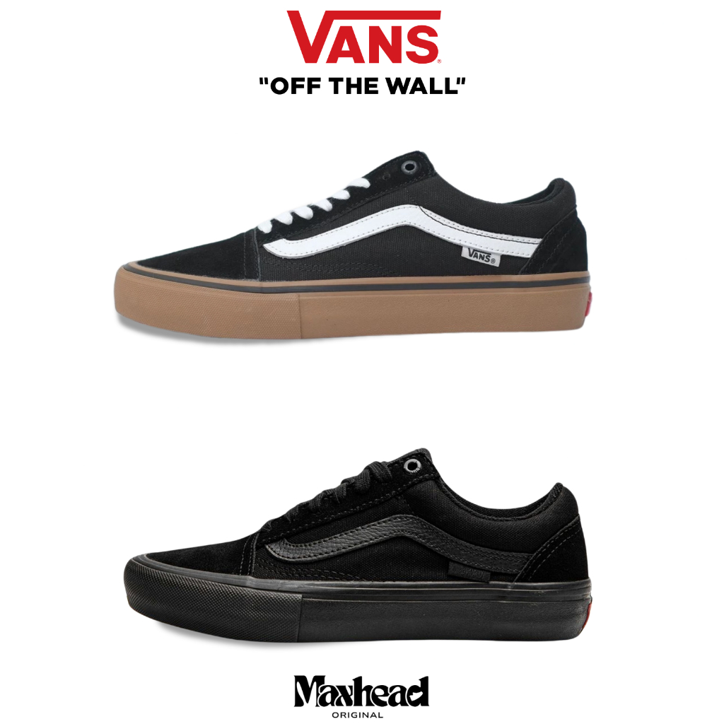 VANS OLDSKOOL PRO BLACK GUM & BLACK OUT ORIGINAL 100%