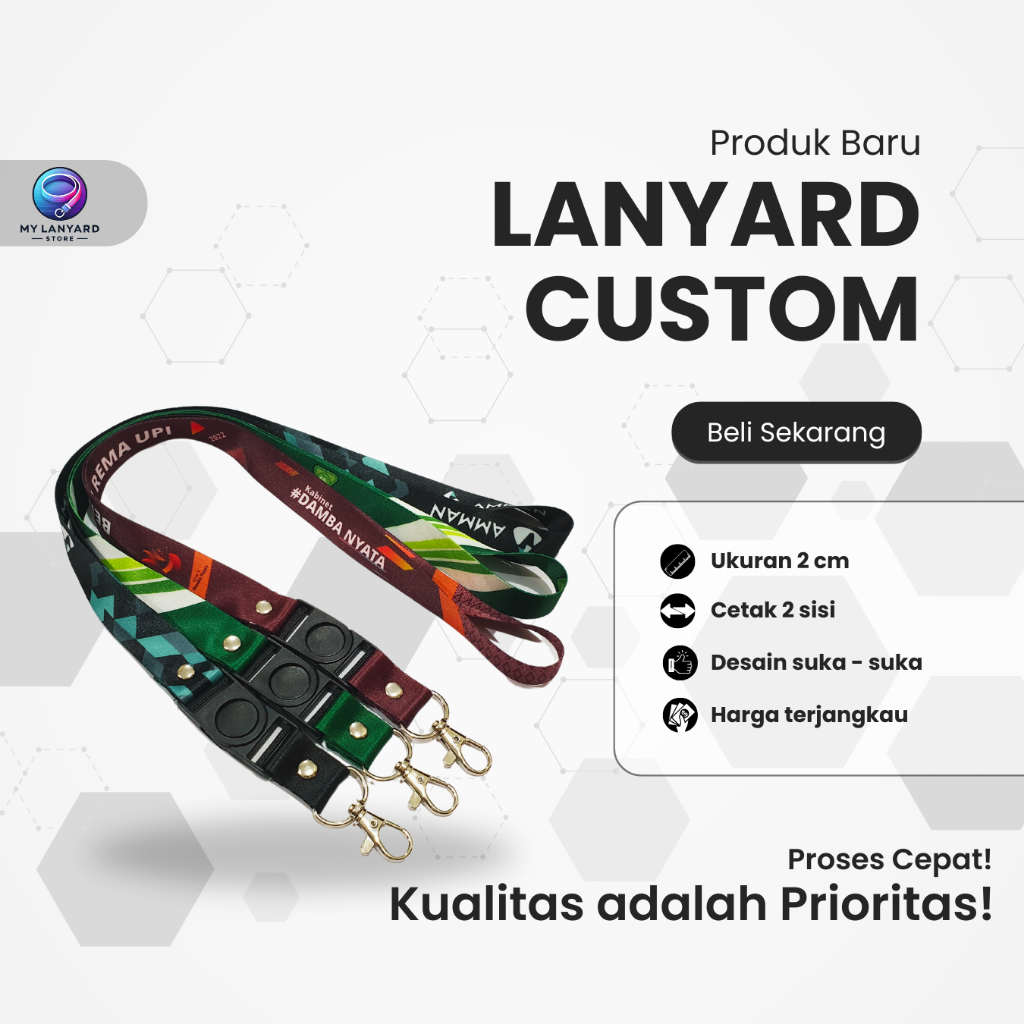 

Cetak Lanyard Custom Lebar 2cm Cetak Bolak Balik Cocok untuk Event dan Acara Tertentu