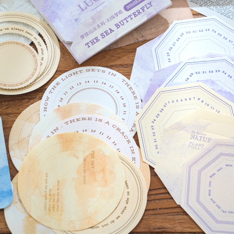 

30 Lembar Kertas Hias Seri Gelembung Mimpi 8x8cm Untuk Dekorasi Scrapbook Bullet Journal Diary Jurnal Retro Vintage