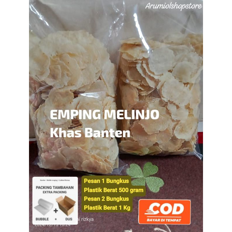 

Emping Mentah Asli Melinjo Khas Banten Berat 1Kg