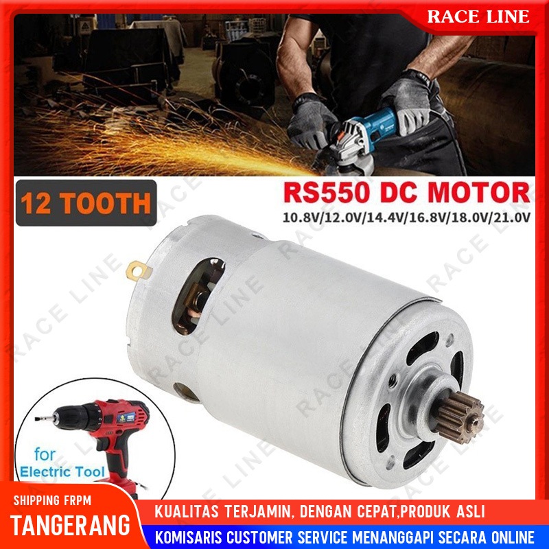 RS550 Motor Dinamo DC / RS550 DC 21V Motor High Speed / Pengganti Bor Baterai Cordless / RS550 Dinam