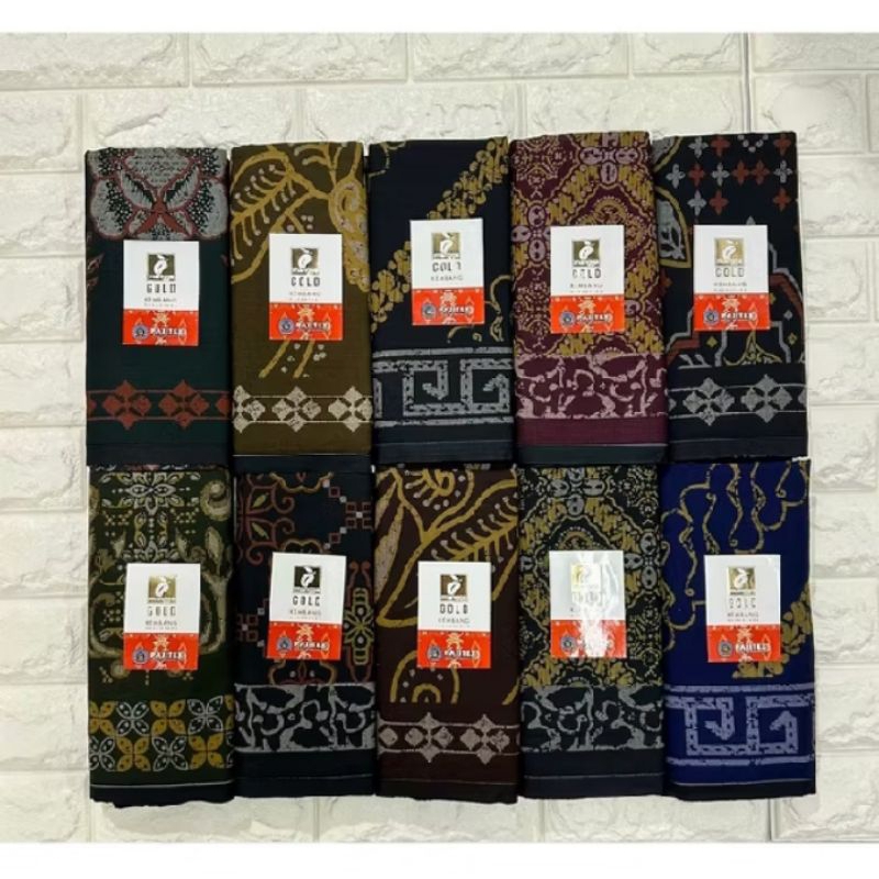 SARUNG MANGGA GOLD KEMBANG NUSANTARA // MOTIF BATIK