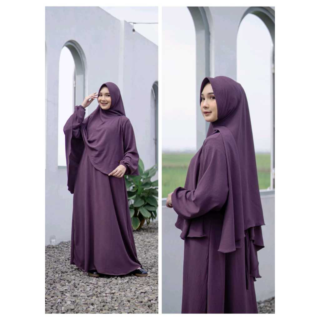 BELLE GAMIS SET HIJAB CRINGKLE BY DENYAN MW