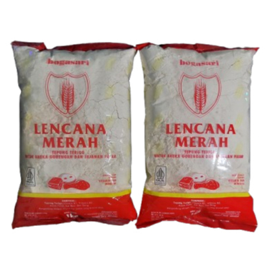 

Tepung Terigu Lencana Merah 1Kg