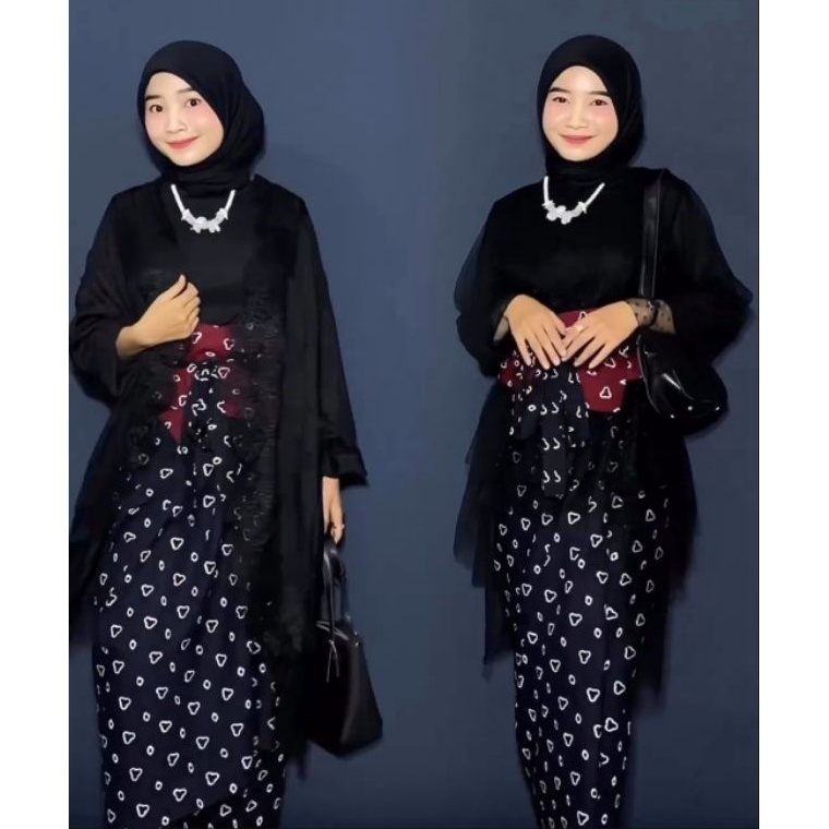 New Stock Rara rok atau kain lilit batik katun cap handmade merah putih
