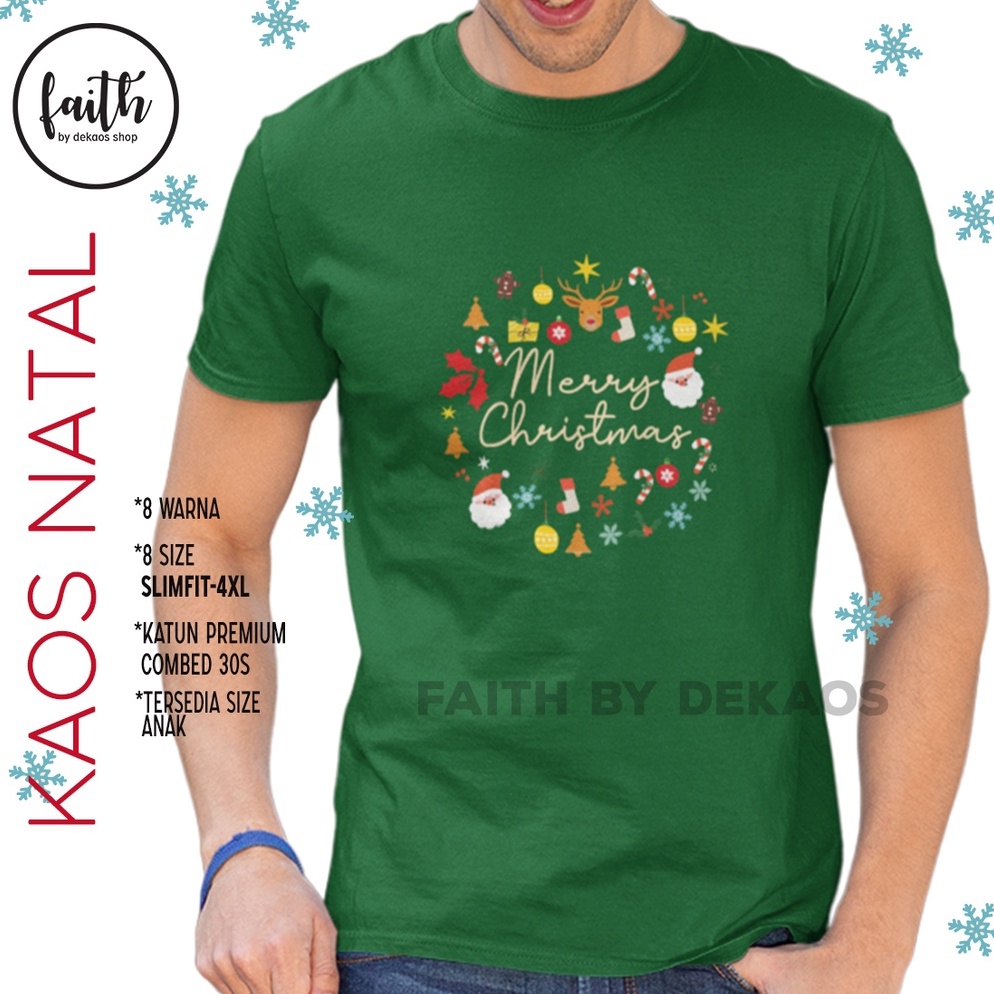Terpercaya KAOS NATAL  KAOS NATAL KELUARGA  KAOS NATAL HIJAU  KAOS NATAL MERRY CHRISTMAS KAOS MERRY 