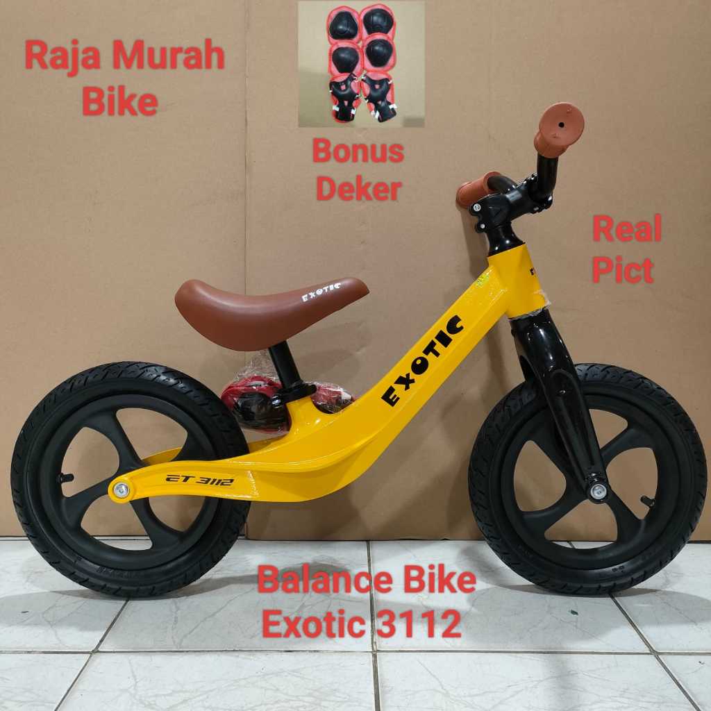 Sepeda Balance Bike Exotic 3112 Sepeda Anak Balance Bike Push Bike Exotic ET Sepeda Keseimbangan Bal