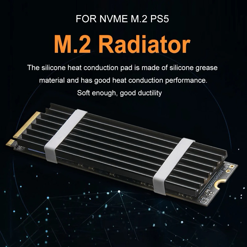 BIGBIG Heatsink SSD NVMe M.2 Aluminium Cooler High Performance - XN80 - Black/Hitam | Heatsink SSD