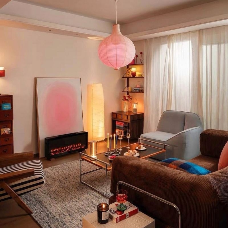 Penghangat Ruangan Listrik Penghangat Ruangan Motif Api Unggun Fake Fireplace Heater