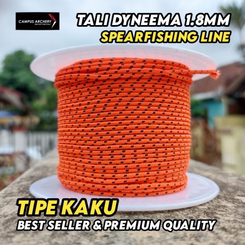 Tali Dyneema 1.8mm Reel Line Spearfishing Tipe Kaku Permeter