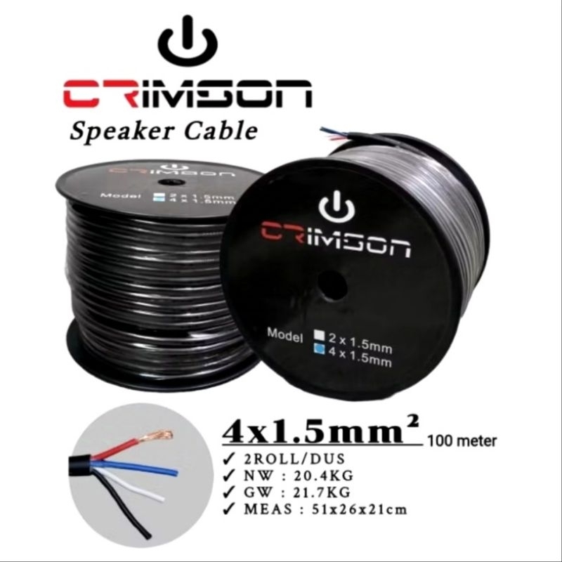 kabel speaker 4x1,5 Crimson kabel Crimson 4x1,5 original lentur