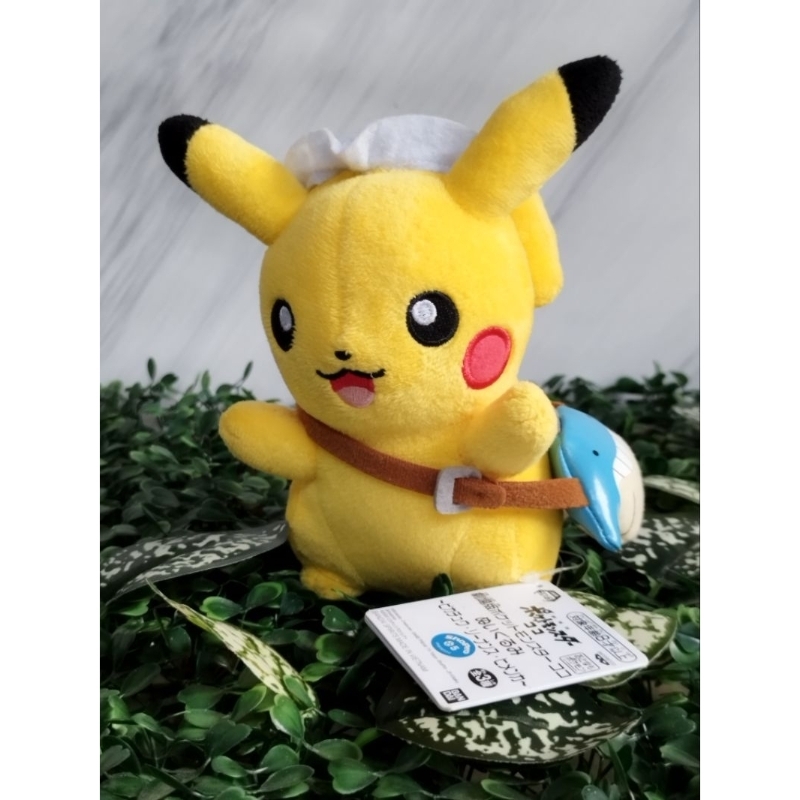 Boneka Plush Pokemon [ Pikachu With Sling Bag Wailmer ] Original