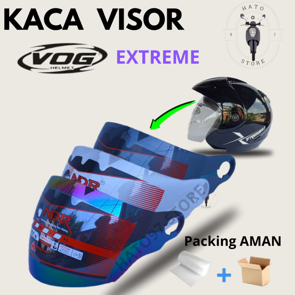 Kaca Helm VOG EXTREME visor Helmet murah berkualitas BY NDR vog