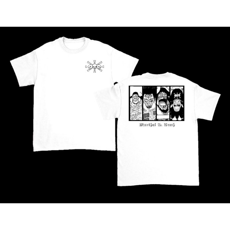 kaos anime one piece KUROHIGE 'putih'